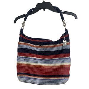 Lina‎ Woven Strip Crochet Shoulder Bag
